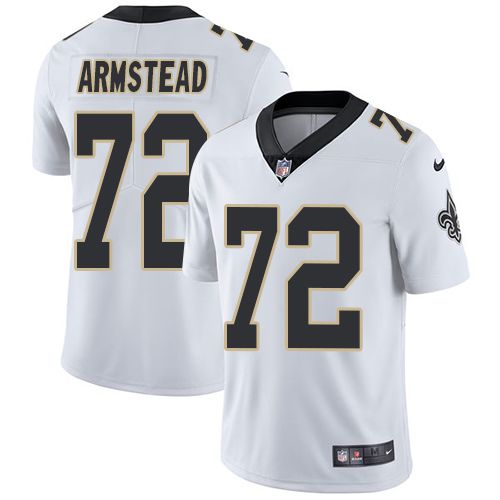 Men New Orleans Saints #72 Terron Armstead Nike White Vapor Limited NFL Jersey->new orleans saints->NFL Jersey